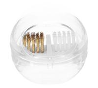 Healvian Brosse de Nettoyage pour Perceuse à Ongles Brosse Métallique Dépoussiéreur Portable Outil de Polissage et Nettoyage pour Manucure Poils Durs et Souples Accessoire pour Forets de
