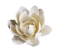 Healvian Brûleur de Parfum Lotus en Céramique Blanc Chic, Support Décoratif pour Différents Types de Parfum, pour Maison et Contemplation, Forme Élégante de Fleur de Lotus