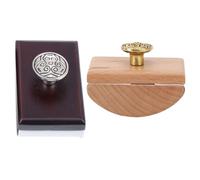 Healvian Buvard à Bascule en Bois 2 Pièces Tampon Encreur à Séchage Rapide Papier Absorbant pour Bureau et École Outil Pratique d'Absorption d'Encre pour Calligraphie et Stylo