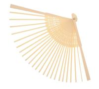 Healvian Cadre D’éventail Pliant Soi-même en Bois Naturel, Ossature Japonaise Légère et Robuste pour Éventail Rond Portatif, Accessoire DIY pour Mariage et Décoration Artisanale