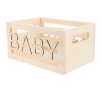 Healvian Caisses en Bois de Rangement à Poignées, Empilables et Ajourées | Bois Massif Beige, Format Compact pour Adultes et Enseignants, Accès Rapide Étagère
