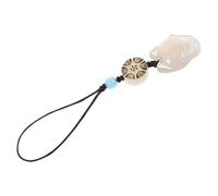 Healvian Calcédoine Pendentif Téléphone Décoratif Blanc Petit Renard | Créatif et Rétro, Finition Soignée, pour Femmes, Paquet à Main, Présent Anniversaire ou Noël