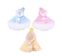Healvian Cape pour Perroquets 3 Pièces en Peluche à Carreaux Chaude D’Hiver, Taille L, Vêtements pour Oiseaux de Compagnie, Tenue Extérieure Protectrice et Confortable pour Perruches