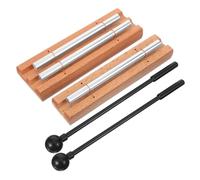Healvian Carillons De Percussion à Main En Métal Et Bois Avec Maillet - Ensemble 2 Pièces - Instruments De Percussion Pour Contemplation, Yoga Et Prière - Salle De Contemplation Et Usage En Classe