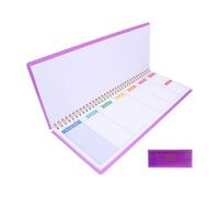 Healvian Carnet d'Agenda Hebdomadaire Non Daté Feuilles Détachables Format Horizontal Papier Anti-Traversée pour Organisation Scolaire et Gestion du Temps Professionnelle