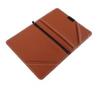Healvian Carnet de Score de Golf en Cuir PU Léger et Compact Porte-Cartes de Score Intégré Accessoire de Golf Pratique pour Tournois et Parcours - Couleur Marron Clair 1 Pièce