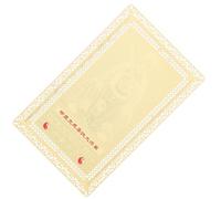 Healvian Carte Amulette Décorative Chinoise Tai 2024 Amulette Traditionnelle en Métal Doré Protection Spirituelle pour L'Année du Dragon Format 1 Pièce Usage Personnel et Décoration