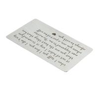 Healvian Carte Portefeuille Acier Inoxydable Gravée Unique Cadeau Saint-Valentin pour Homme Insert de Carte Amour Anniversaire et Anniversaire de Mariage