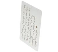 Healvian Carte Portefeuille en Acier Inoxydable Gravée « Exprimant l'amour » Format Compact Présent Saint-Valentin et Anniversaire Carte Décorative à Insérer Porte-Monnaie Accessoire