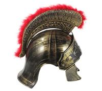 Healvian Casque Médiéval Soldat Romain Doré Costume Cosplay et Confortable pour Fêtes et Carnaval Accessoire Déguisement Unisexe