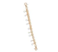 Healvian Chaînette d'Extension de Paquet à Main en Métal Doré avec Breloques en Perles Chaîne Décorative et Rallonge de Bandoulière pour Portefeuille Accessoire Polyvalent pour