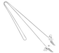 Healvian Chaînette pour Lunettes en Acier Inoxydable Couleur Acier Cordon Décoratif Feuille Porte-Lunettes Autour du Cou pour Femmes et Personnes Âgées Accessoire Mode Pratique et