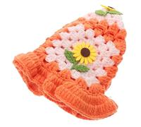 Healvian Chapeau Bob À Blocs De Couleurs Casquette De Pêcheur Bonnets Floraux Crochet pour Femmes Bonnnet pour Femmes Béret Crochet