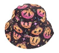 Healvian Chapeau de Pêcheuse Motif Citrouille Halloween pour Femmes Bob Large et Confortable pour Chapeau Soleil et