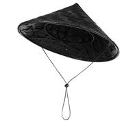 Healvian Chapeau de Samouraï Cosplay en Bambou Tressé Noir 36 CM | Accessoire de Scène Costume, Léger et Portable, Style Spécial, Fabrication Artisanale Légère Erreur de Couleur Aléatoire