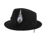 Healvian Chapeau Jazz Homme Feutre avec Petite Visière Style Vintage Accessoire Élégant pour Hommes pour Tenues et Casual