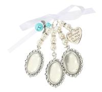 Healvian Charme Pendentif Cœur Perles pour Bouquet Mariée Photo Commémorative DIY pour Bracelets Création Personnalisée Facile et Significative