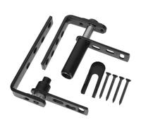 Healvian Charnière à Fermeture Automatique par Gravité en Acier Inoxydable Noir, Supporte Ouverture Intérieure et Extérieure, Quatre Trous Longs et Courts, pour Portes de Bar et Maison,