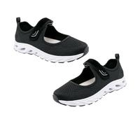 Healvian Chaussures Marche Femme été Larges à Semelle Élastique Antidérapante Sneakers Respirantes Slip Confort pour Exercices Quotidiens