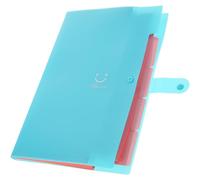 Healvian Chemise Extensible A4 à 5 Compartiments en Polypropylène Bleu Dossier Accordéon Organiseur de Documents pour Bureau École et Rangement des Fichiers