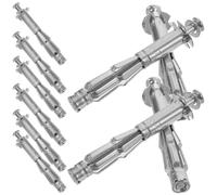 Healvian Chevilles d'Expansion Creuses 5X65 MM 20 Pièces Vis de Fixation pour Cloisons Creuses et Murs en Plaques de Plâtre Anchages Métalliques Résistants pour Portes