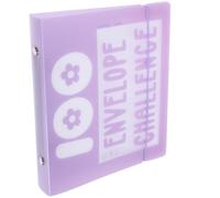 Healvian Classeur de Sauvegarde, Classeur Budgétaire en Pvc Pourpre, Grosse Capacité, pour Défi des Enveloppes D'épargne et Gestion du Budget, Style Minimaliste