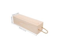 Healvian Coffret à Vin Poignée en Bois Naturel, Boîte à Vin Individuelle Pratique, Ouverture Facile pour Présent Pendaison de Crémaillère, Transport Sécurisé