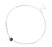 Healvian Collier Boule de Billard Femme Pendentif Minimaliste Chaîne en de Zinc Élégant et Unique Accessoire de Mode Sorties