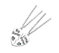 Healvian Collier d'Amitié Cœur à Coutures en Collier Ajustable en Acier Inoxydable Créatif pour Anniversaire Design Élégant et Significatif