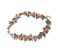 Healvian Collier De Collier De Fleurs Délicat Bijoux Foulard De Cou Pour Femme De Cou Doux De Mode Décoration Du Rose