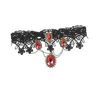 Healvian collier de pierres précieuses gothiques Bijoux pour les femmes collier de cou pour femme pendentif colliers collier strass diamant Black