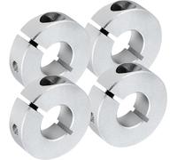 Healvian Collier de Serrage Ouvert en Alliage d'Aluminium Lot de 4 Pièces Bague de Fixation Scs12 pour Arbre Vis de Serrage Fixe Positionnement Composants Mécanique Industriel