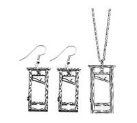 Healvian Collier Gothique Et Boucles Oreilles Vintage Pendentif Alliage Et Cadeau De Bijoux