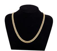 Healvian Collier Homme Acier Inoxydable Plaqué Or Chaîne Épaisse Mode pour Casual Fête et Bureau Élégant pour Hommes