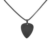 Healvian Collier Médiator Pendentif en Acier Inoxydable 304 Chaîne Clavicule Unisexe Accessoire de Mode pour Fans de Guitare et Événements Musicaux