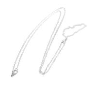 Healvian Collier Pendentif Carte du Liban en Acier Inoxydable Creux Collier Chaîne Unisexe Acier Titane Bijou Drapeau Libanais pour Femme et Homme Accessoire Mode Ethnique