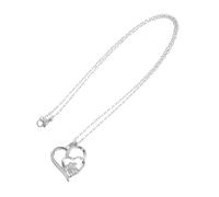 Healvian Collier Pendentif Empreinte De Patte Pour Animaux, Cœur En Acier Inoxydable, Bijou Présent Femme, Usage Quotidien, Pendentif