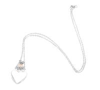 Healvian Collier Pendentif Fiole Cœur Transparent pour Femmes Acier Inoxydable avec Bouchon Sécurisé pour Huiles Essentielles et Parfum Design Élégant et Polyvalent