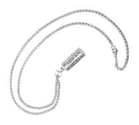 Healvian Collier Pendentif Fiole Ouvrable en Plaqué pour Homme, Collier Bouteille D'huile Essentielle, Bijou Bouddhiste Six-caracteres, Accessoire Quotidien Polyvalent, Style Oriental