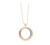 Healvian Collier Pendentif Rond En Alliage, Ouverture Pour Photo Et Breloques, Pendentif Personnalisable, Bijou Femme, Souvenir Personnalisé