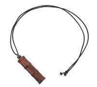 Healvian Collier Pendentif Urne en Bois D’Acajou Creux Style Ethnique Vintage Chaîne de Pull Longue Unisexe Bijou pour Femme Rangement Pratique Collier Chinois Rétro