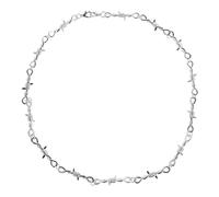 Healvian Collier Style Punk Gothique à Épines Barbelées Collier Choker Unisexe Hip Hop pour Hommes et Femmes Accessoire Mode Harajuku Rock