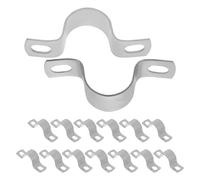 Healvian Colliers de Serrage en Acier Inoxydable M25 à Fixation Double Face 15 Pièces Supports en U Robustes pour Tuyaux Pinces Durite Résistantes pour Plomberie Industrielle et Tubes