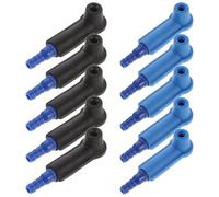 Healvian Connecteur de Purge de Liquide de Frein Bleu et Noir Kit de 10 Pièces Adaptateur Compatible pour Pompe à Vide de Purgeur de Freins Voiture et Moto Raccord Étanche pour