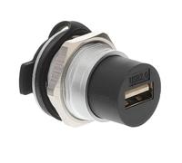 Healvian Connecteur USB à Encastrer Industriel USB 2.0 Couvercle en Alliage de Zinc et Plastique Adaptateur Traversant pour Montage sur Panneau Plusieurs Styles