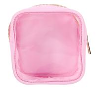 Healvian cosmétique Couleur Bonbon Portable Voyage Sacs de Maquillage pour Femmes Trousse de Maquillage à Fermeture éclair Pochette cosmétique de Toilette PVC Rose