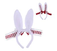 Healvian Cosplay Ear Headband Avec Nœud Pour Accessoire De Fête Gothique Lolita Oreilles De Lapin Pour Événements Et Photographies