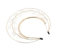 Healvian Couronne de Déesse Solaire Faux Perles Diadème Médiéval pour Femmes Accessoire de Mode pour Mariage Festivals et Cosplay