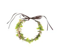 Healvian Couronne de Fleurs Verte Forme de Cœur Bandeau pour Cosplay et Fée des Accessoire Photographique Unisexe pour et Séances Photos