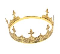 Healvian Couronne du roi pour hommes couronne des rois costume de pour hommes ne masculine cosplay de la ne du de costumes pour Métal Golden